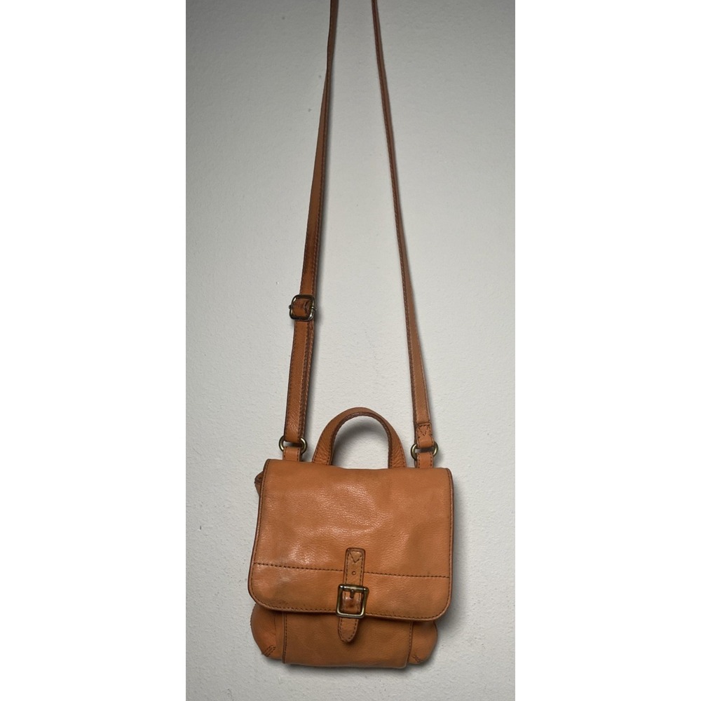 Fossil Long Live Vintage Reissue Flap Crossbody bag soft Orange Cowhide leather - Picture 2 of 14